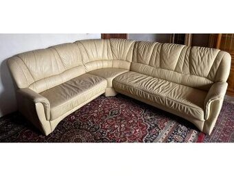 Rohová kožená sedací souprava, 3293 - 1