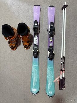 Detský lyžiarsky set /lyže, lyžiarky, palice/
