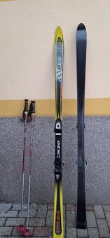 pánske lyže + lyžiarky
