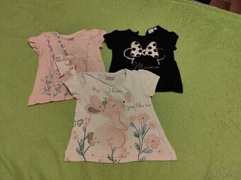 Krásna ružová blúzka plus mix tričiek s krátkym rukávom