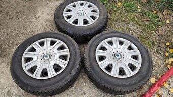 5ks. Disky. 5x112. Plech. 3 sú obuté, orig.Octavia 2