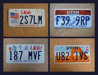 USA SPZ, 4x Utah originál...