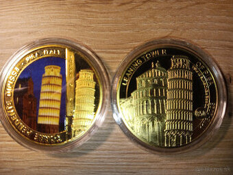 pozlatene pamatne mince PISSA