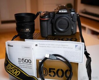 Fotoaparát Nikon D500 + objektív Nikkor 35mm f1.8 (AF-S)