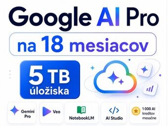 Gemini AI Pro – 5 TB cloud – 18 mesiacov – aktivačný odkaz