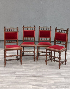 Set stoličiek – starožitné neorenesančné.