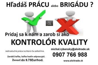 Hľadáme KONTROLÓROV KVALITY do BnB