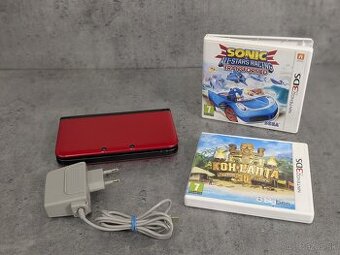 Nintendo 3DS XL červené, Sonic All Stars Racing a Koh-Lanta