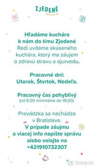 Zjedené hľadá kuchára