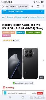Mobilný telefón Xiaomi 15T Pro 5G 12 GB / 512 GB