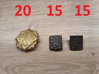 čapicové vojenské odznaky 1.ČSR cca 1930