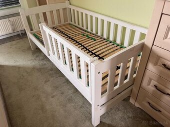 Detska drevena postel 180x80, rost a matrac