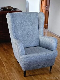 Kreslo typu ušiak, model OSKAR sivá