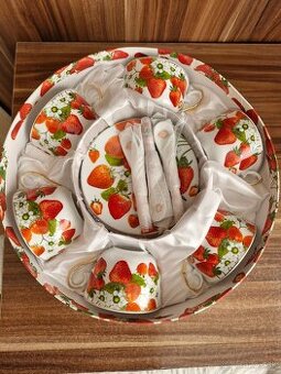 „NOVÁ luxusná porcelánová súprava 6 ks + lyžičky