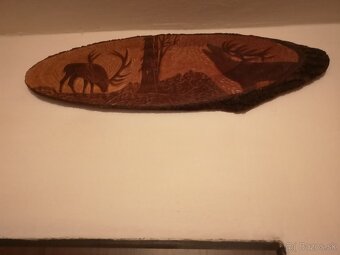 Jelenie parohy, obrazy z dreva