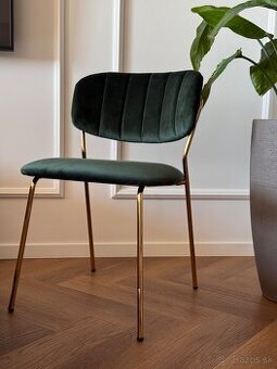 Jedalenske stolicky zeleno zlate
