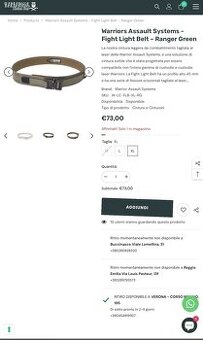 Warriors Assault Systems - Fight Light Belt – Ranger Green