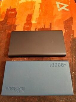 Dve powerbanky Xiaomi a Promate 10 000 mAh