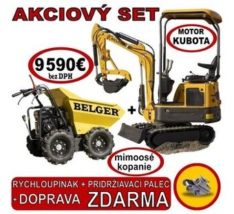 Predám minibager BELGER 1200.01 s motorom KUBOTA