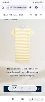 Nové dievčenské šaty RALPH LAUREN -veľ. 140