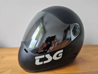 TSG Pass Matt Black M + číre plexi, bez pádov