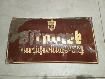 Stará cedula smaltovana