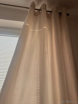 Predám závesy - bielo-hnedé krásna dekorácia do Vášho domova