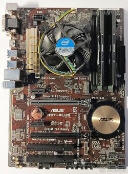PC Set: Asus H97 Plus + CPU i5-4590 + RAM Patriot 8GB