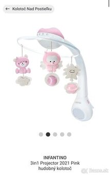 hudobný kolotoč nad postieľku 3v1 Infantino projector 2021 p