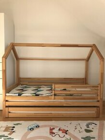 Detská drevená domčeková posteľ Elis Design