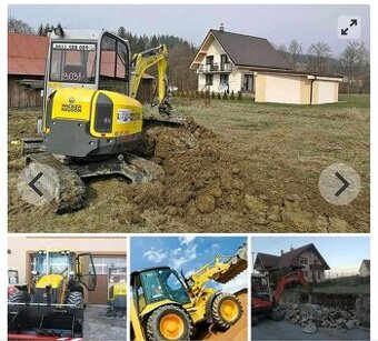 Minibager bager zemné výkopové prace