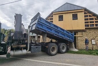 Drvenie stavebného odpadu u zákazníka, doprava, autožeriav.