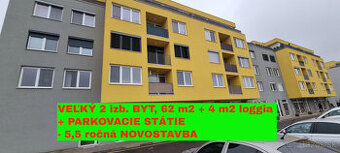 VEĽKÝ 2 izb. BYT, loggia + PARKOVACIE STÁTIE - 5,5 ročná NOV