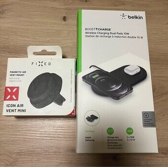 Bezdrôtová nabíjačka a magnetický držiak do auta