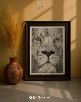 ''EYES OF THE KING'' - Hyperrealistická kresba