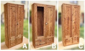 Masívne skrine z červeného smreku.