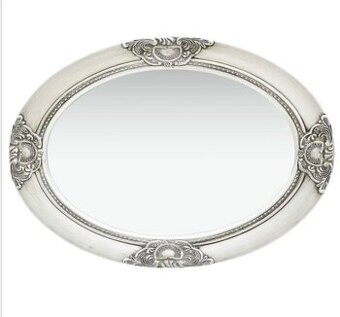 Nové strieborne drevené zrkadlo