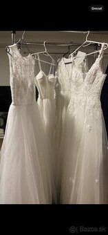 Predám svadobné šaty, 4 druhy, veľkosť Xs-S