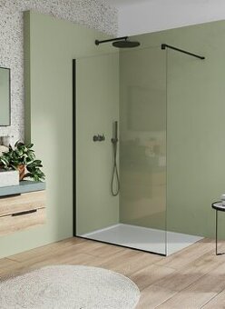 Walk-In sprchová zástena RONAL Easy Black-Line 1100x2000