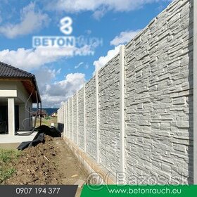 Betónový plot, panely vibroliate rôzne druhy