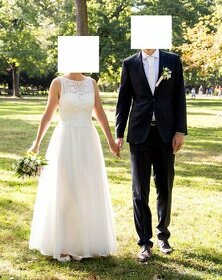 Svadobné šaty s výšivkou - 1