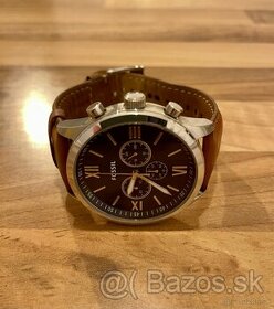 Hodinky Fossil Flynn Chronograph Brown Leather Watch