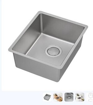Nerezový drez Vresjon, nový, minimalistický, sifón,