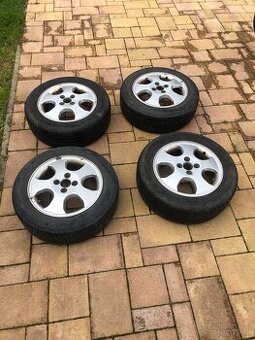 🛞 Hliníkové disky R15 4x100 + pneumatiky 195/60 – Opel