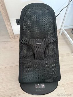 Babybjorn Lehátko Bliss Black mesh, čierna konštrukcia