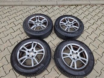 Hliníkové disky BROCK 6.5Jx15 5x114.3 + letné pneu 195/65R15