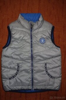 Chlapčenská sivá teplá vesta veľkosť 128