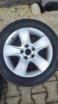 4ks použité letné gumy z octavie 2 + disky