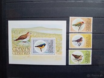 Poštové známky č.740 - Grenadské Grenadíny - vtáci