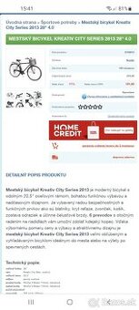 Mestský bicykel kreativ city series 2813